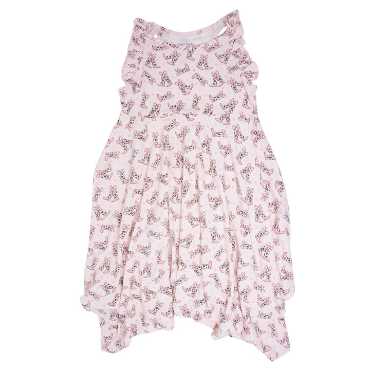 Organic Bamboo Twirl Racerback Dress, Girls