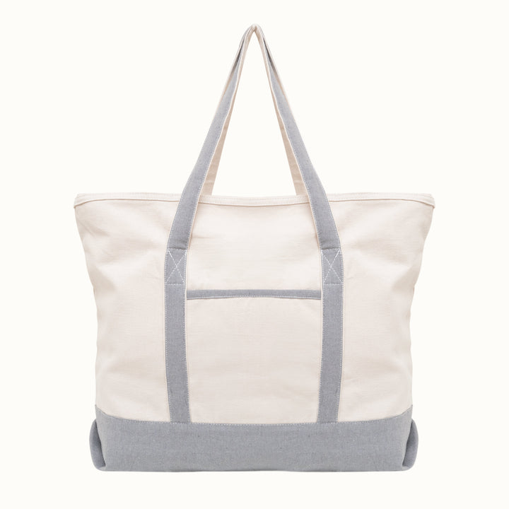 Organic Cotton Canvas Zip Tote Bag, 16" x 21"