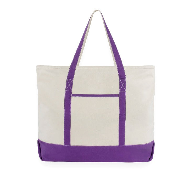 Organic Cotton Canvas Zip Tote Bag, 16" x 21"