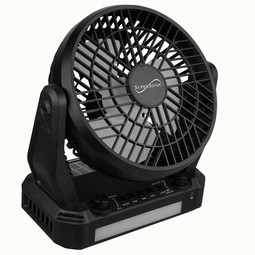 Solar 5-in-1 Bluetooth Speaker &amp; Fan Camping Gear