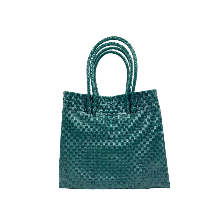 Handwoven Recycled Plastic Maxi Tote, 13.5" x 14"