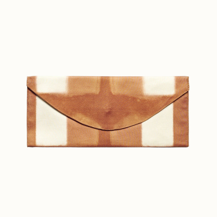 Handcrafted Mulberry Silk Shibori Pouch, 10" x 4"