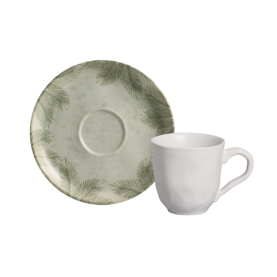 Non-Toxic Ceramic Cup &amp; Saucer Dinnerware Set, 6 Ct.