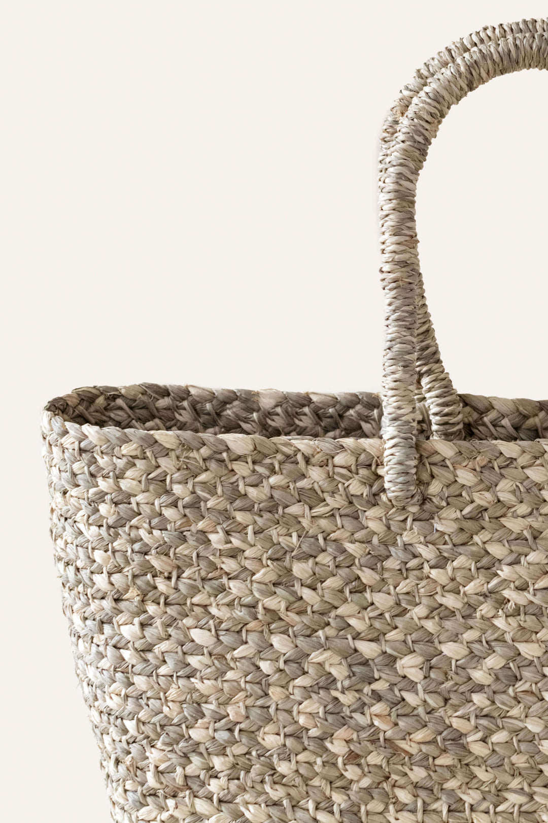 Handcrafted Raffia Tote Bag, Sage &amp; Natural
