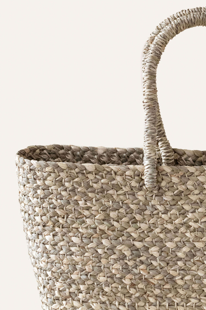 Handcrafted Raffia Tote Bag, Sage &amp; Natural