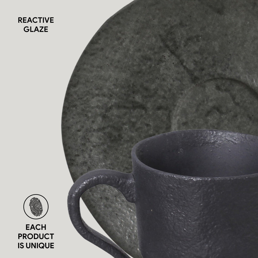Non-Toxic Ceramic Cup &amp; Saucer Dinnerware Set, 6 Ct.