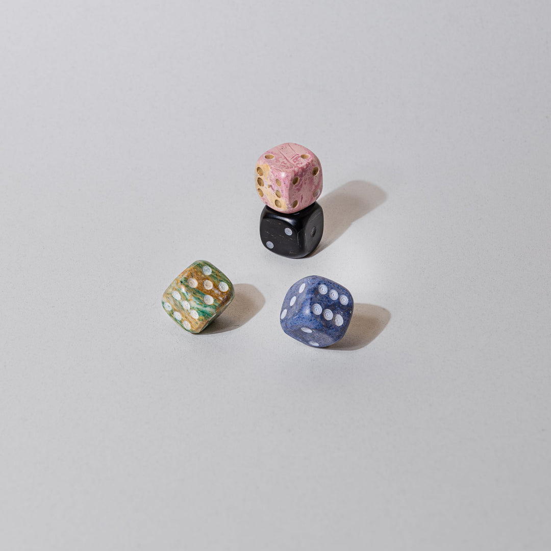 Handcrafted Stone Giant Decor Dice, 4 Ct.