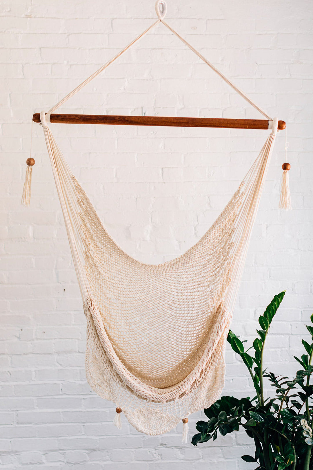 Handcrafted Natural Cotton Hammock Swing Chair