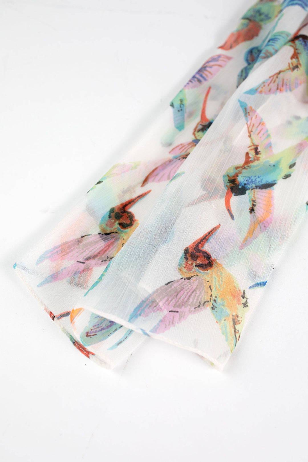 Handcrafted Chiffon Hummingbird Scarf, India