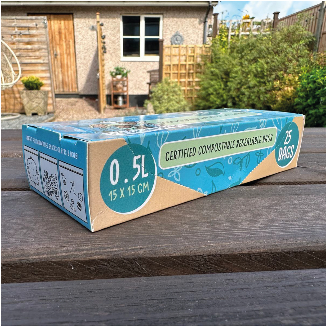 Compostable Resealable Food Storage Bags, 25 Ct.