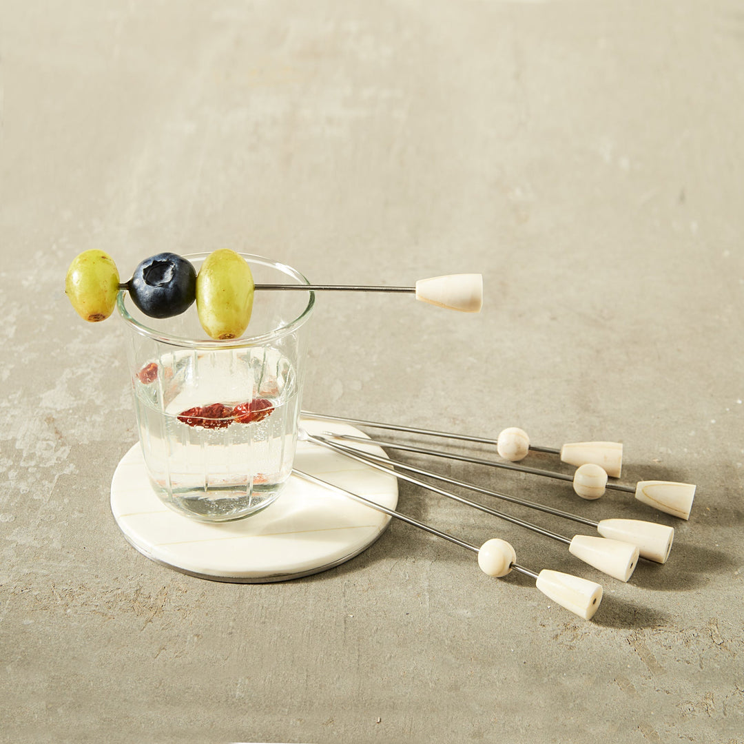 Handcrafted Stainless Steel Cocktail Picks, 6 Ct.