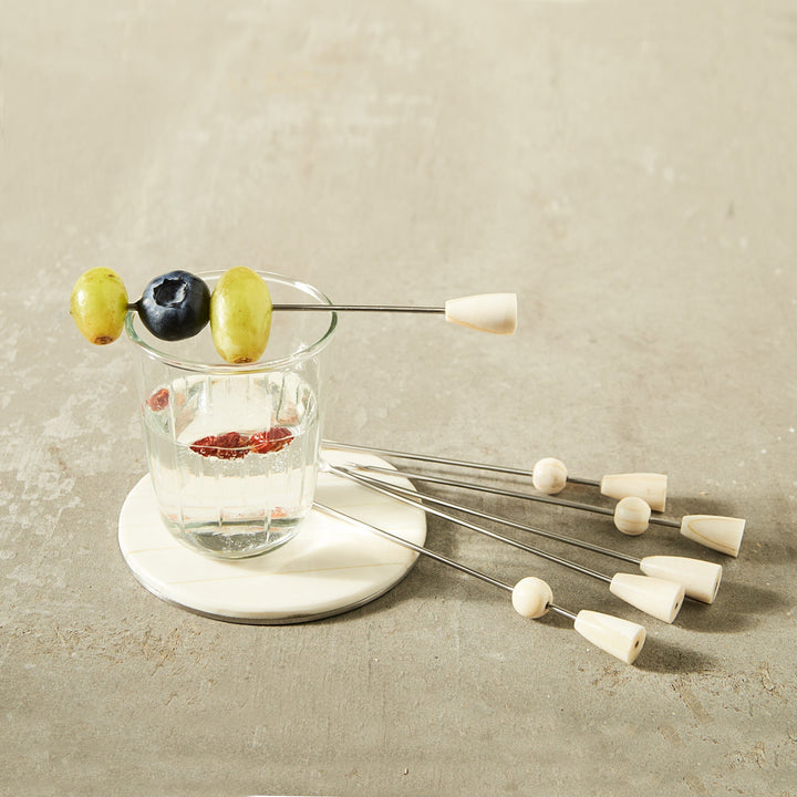 Handcrafted Stainless Steel Cocktail Picks, 6 Ct.
