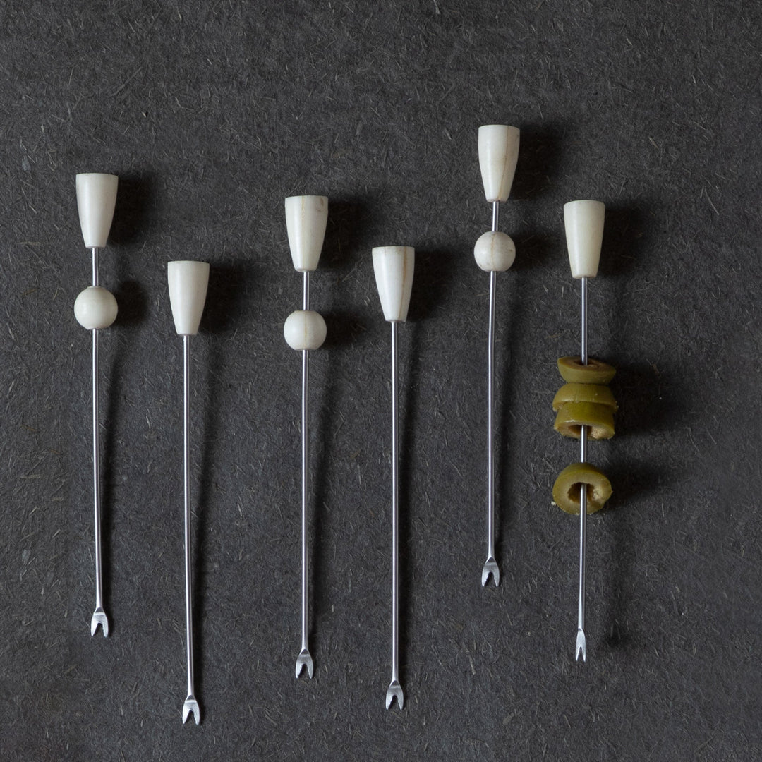 Handcrafted Stainless Steel Cocktail Picks, 6 Ct.