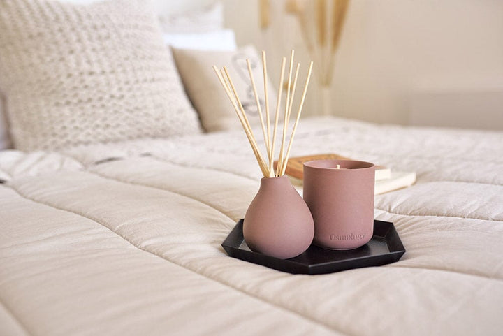 Reusable Ceramic Rose Tonka &amp; Musk Reed Diffuser, 7 oz.
