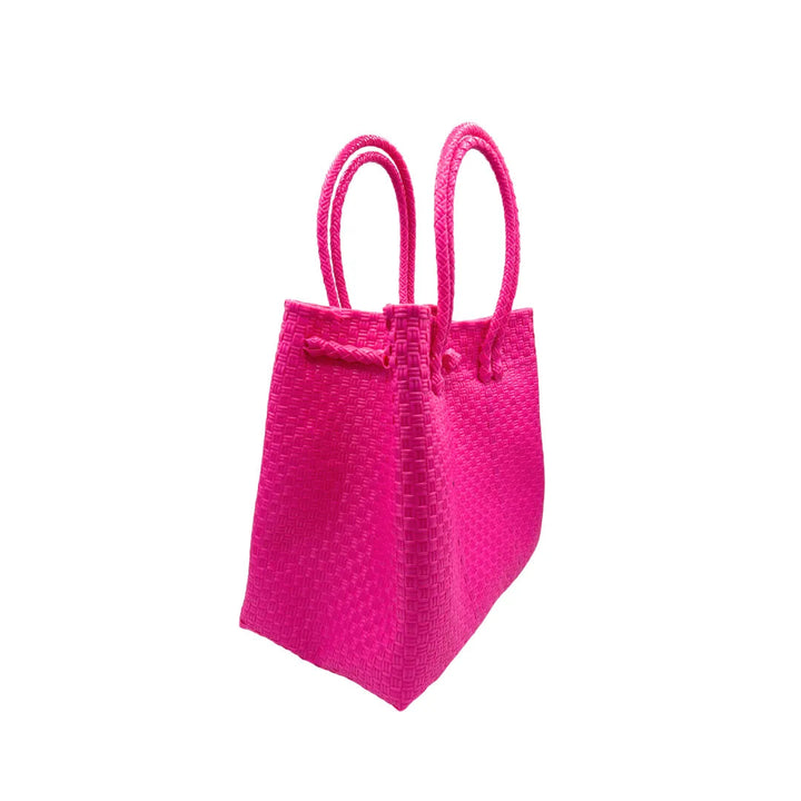 Handwoven Recycled Plastic Maxi Tote, 13.5" x 14"