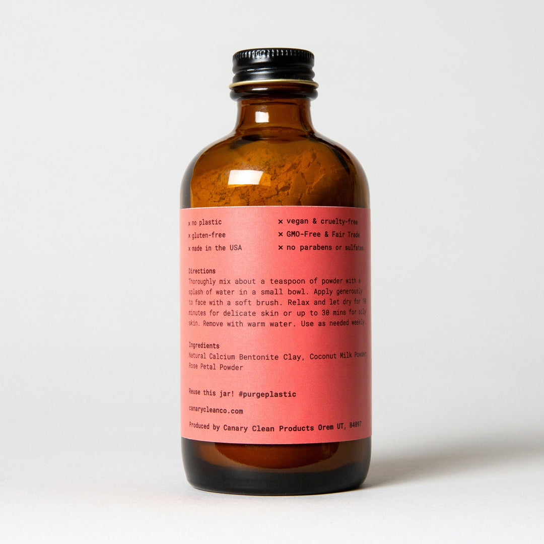 Detoxifying Bentonite Clay &amp; Rose Powder Face Mask
