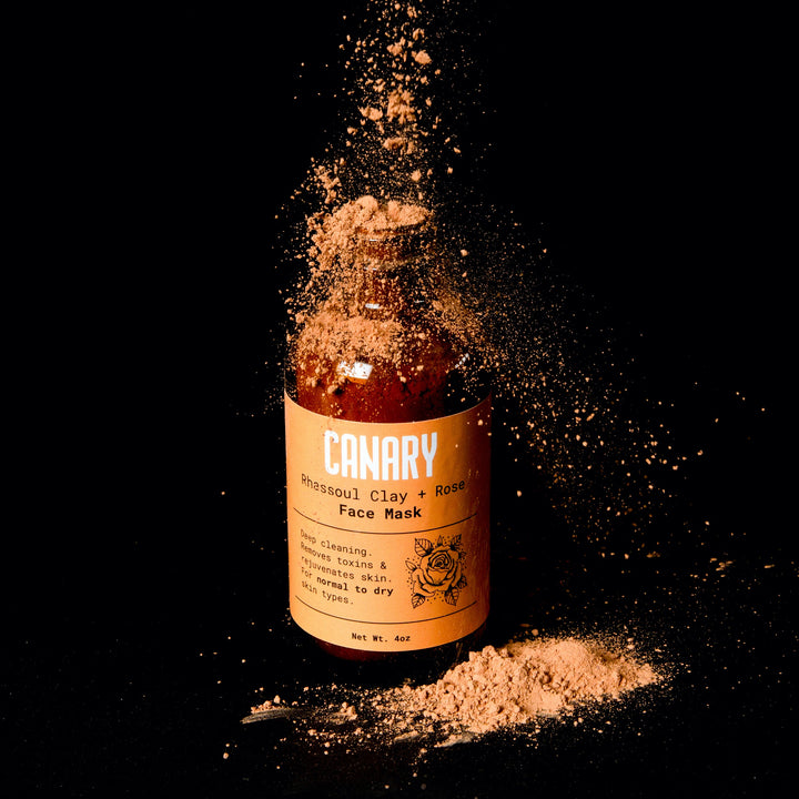 Biodegradable Rhassoul Clay &amp; Rose Face Mask Powder