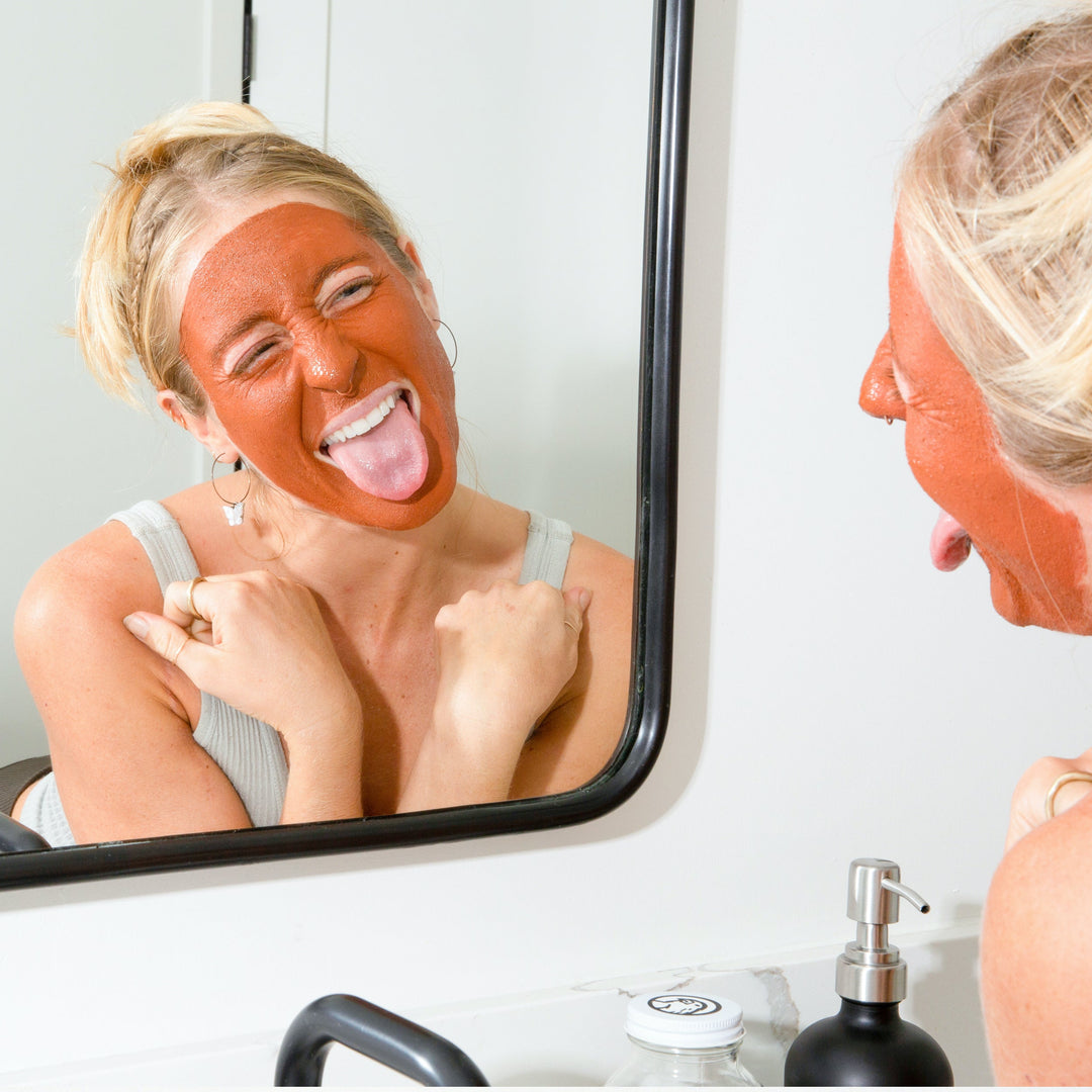 Biodegradable Rhassoul Clay &amp; Rose Face Mask Powder