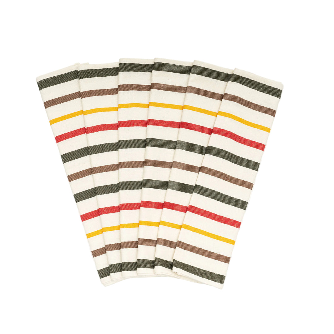 Organic Cotton Striped Kitchen Towels, 20"x30", 6 Ct.