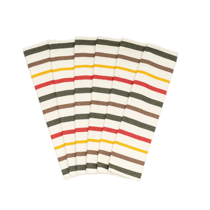 Organic Cotton Striped Kitchen Towels, 20"x30", 6 Ct.