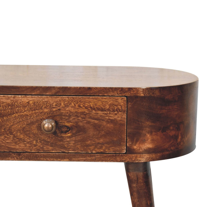 Biodegradable Mango Wood Console, Walnut