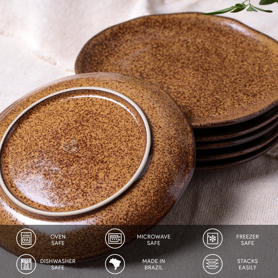 Non-Toxic Porcelain Dessert Dinnerware Set, 6 Ct.