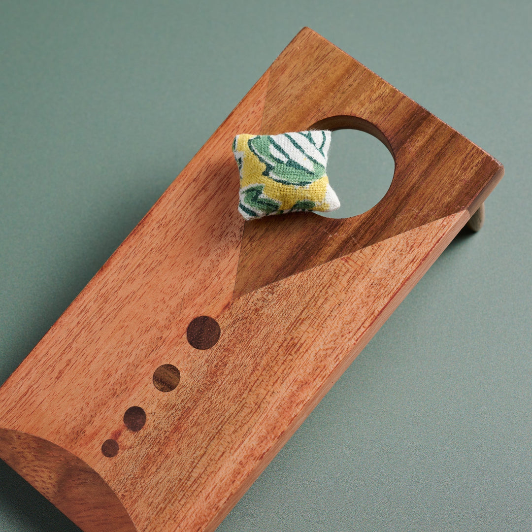 Handcrafted Neem Wood Tabletop Cornhole Game Set