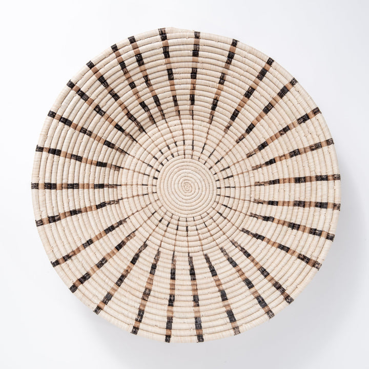 Handcrafted Banana Fiber Wall Basket, 22"