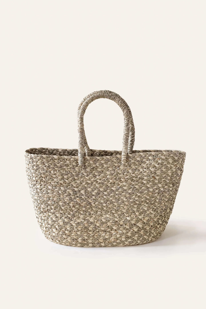 Sage Raffia Shell Tote Bag