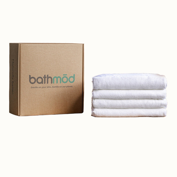 Organic 700 GSM Turkish Cotton Bath Towels, 4 Ct.