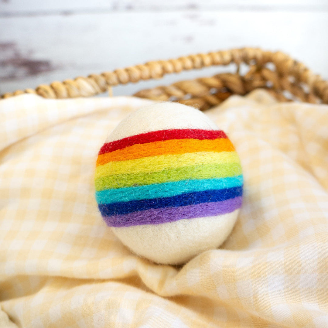 Handcrafted Organic Wool Dryer Balls, Rainbow, 3 Ct.