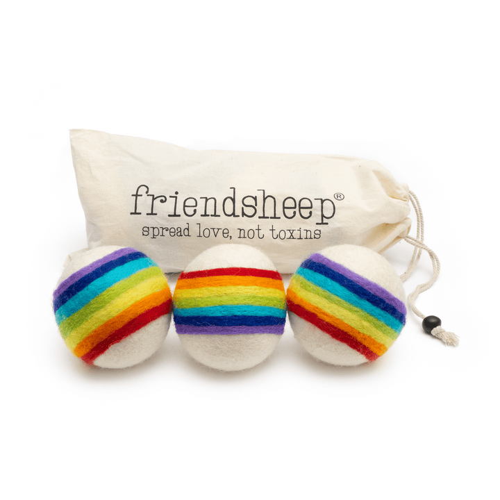 Handcrafted Organic Wool Dryer Balls, Rainbow, 3 Ct.