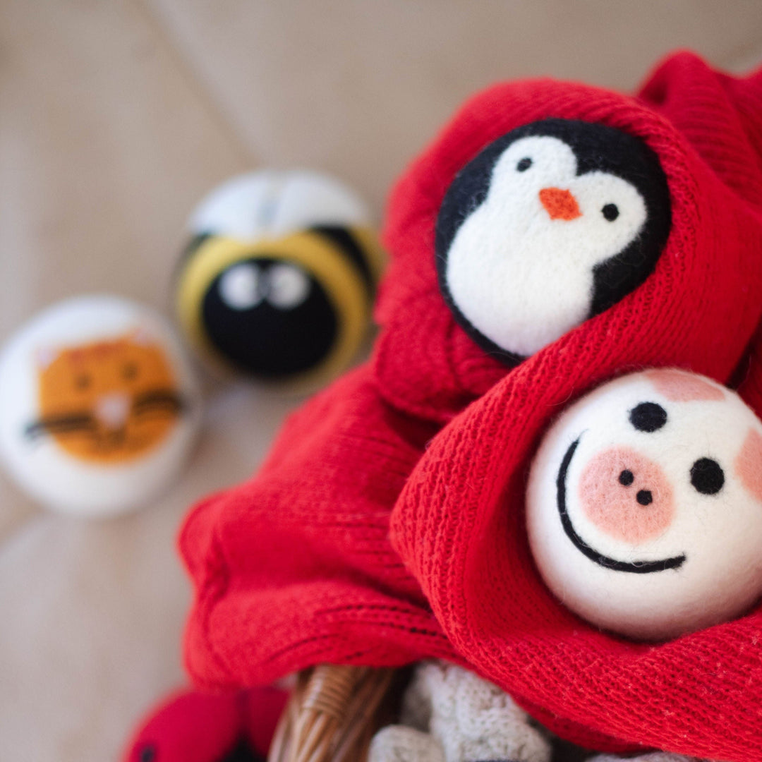 Handcrafted Wool Dryer Balls, Critter Set, 6 Ct.