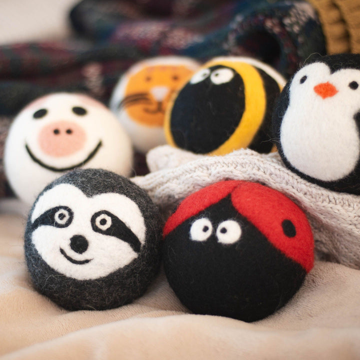 Handcrafted Wool Dryer Balls, Critter Set, 6 Ct.