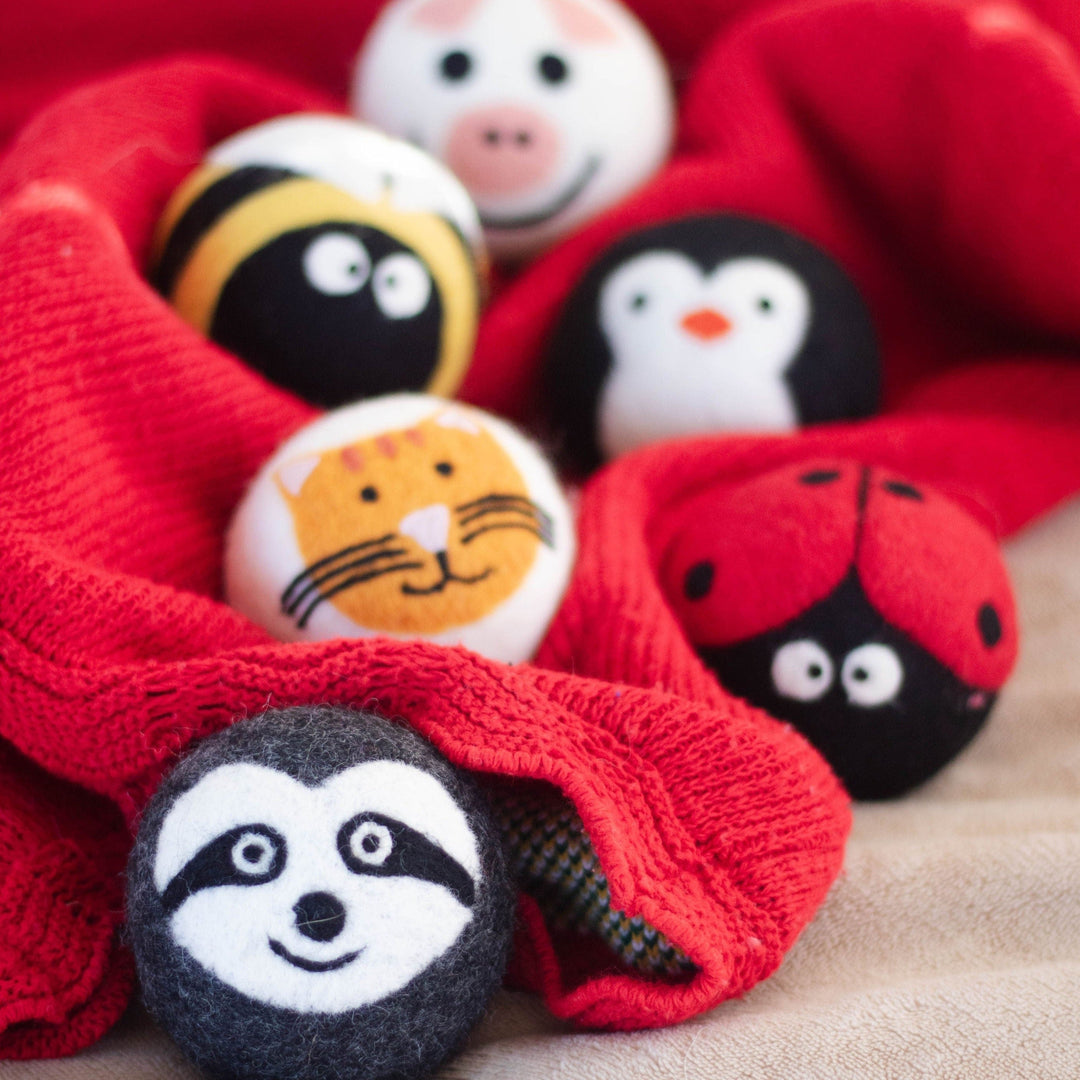 Handcrafted Wool Dryer Balls, Critter Set, 6 Ct.