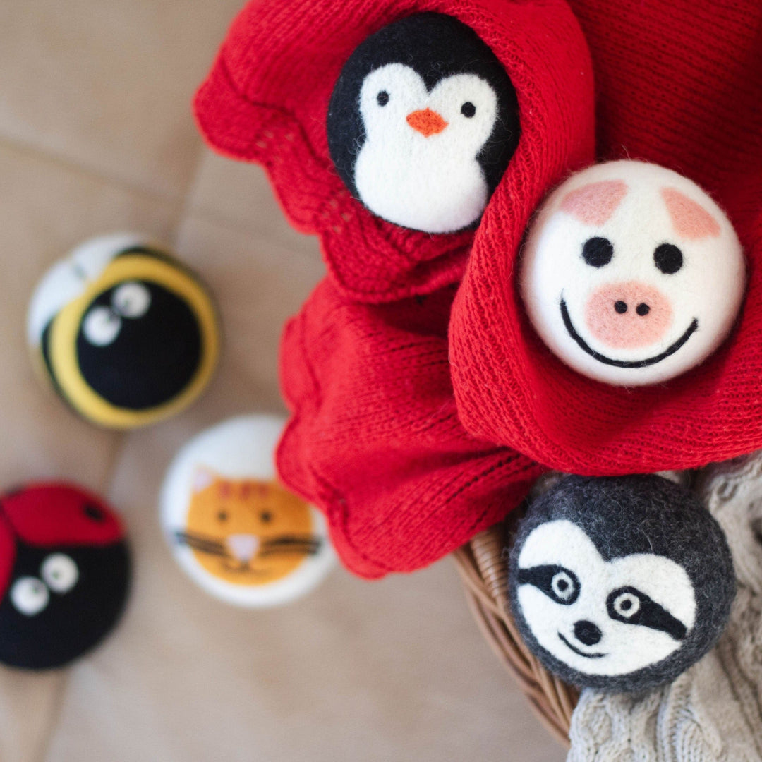 Handcrafted Wool Dryer Balls, Critter Set, 6 Ct.