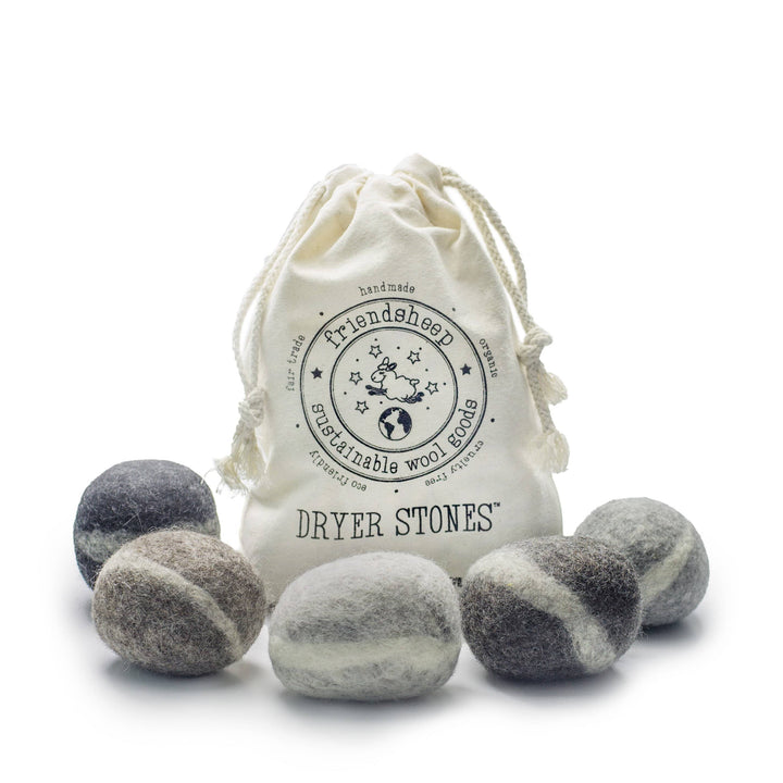 Handcrafted Wool Dryer Stones, Earth Tones, 5 Ct.