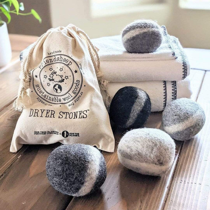 Handcrafted Wool Dryer Stones, Earth Tones, 5 Ct.