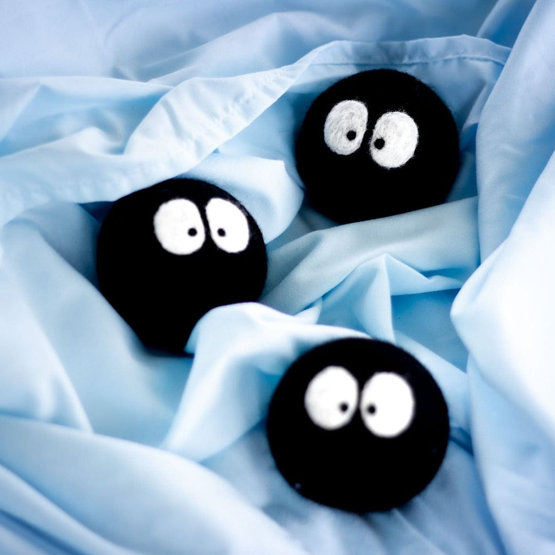 Handcrafted Organic Wool Dryer Balls, Soot Black, 6 Ct.