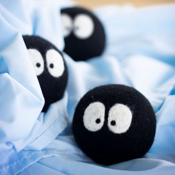 Handcrafted Organic Wool Dryer Balls, Soot Black, 6 Ct.