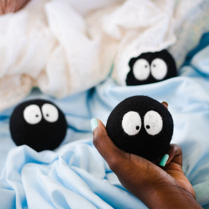 Handcrafted Organic Wool Dryer Balls, Soot Black, 6 Ct.