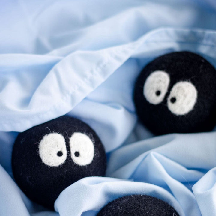Handcrafted Organic Wool Dryer Balls, Soot Black, 6 Ct.