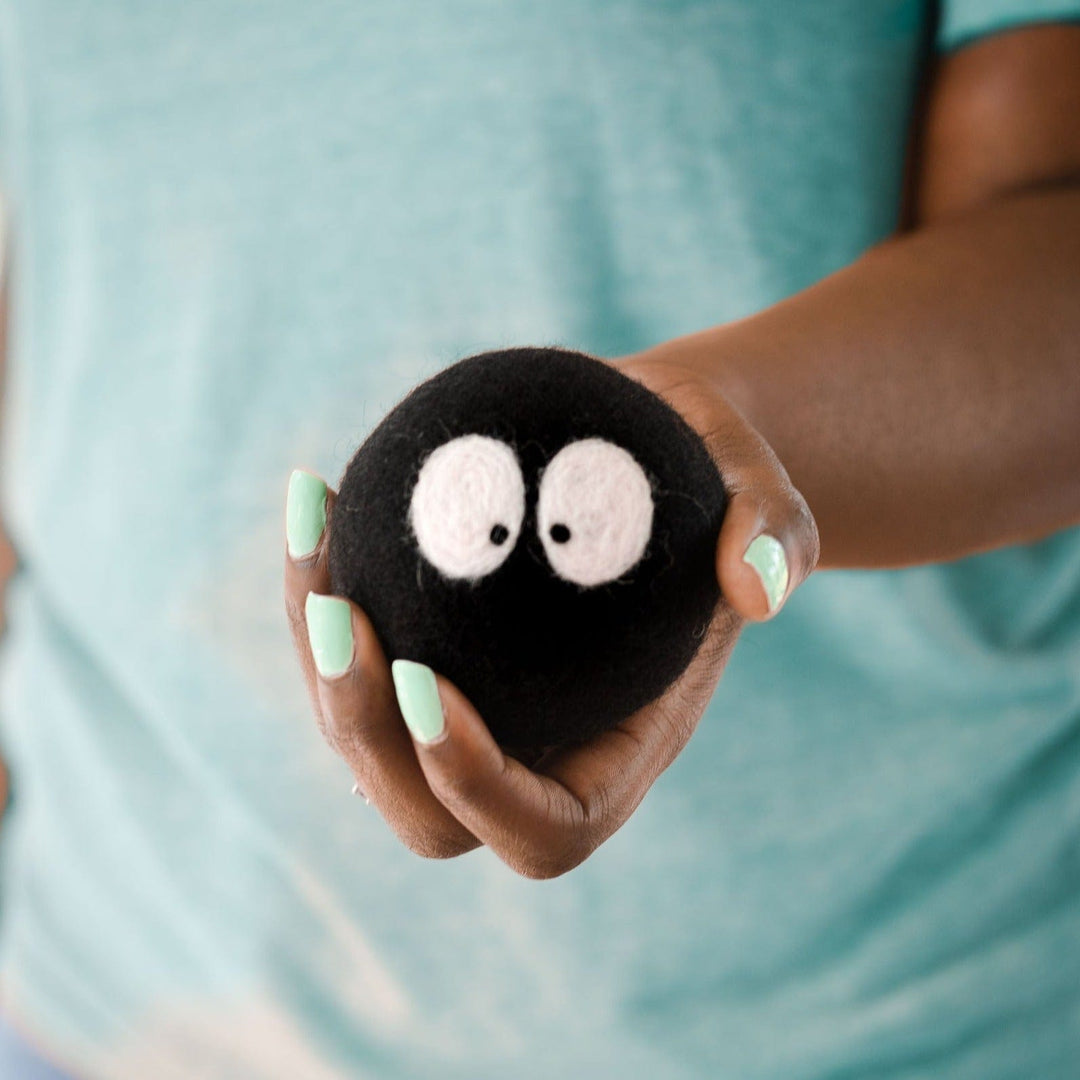 Handcrafted Organic Wool Dryer Balls, Soot Black, 6 Ct.