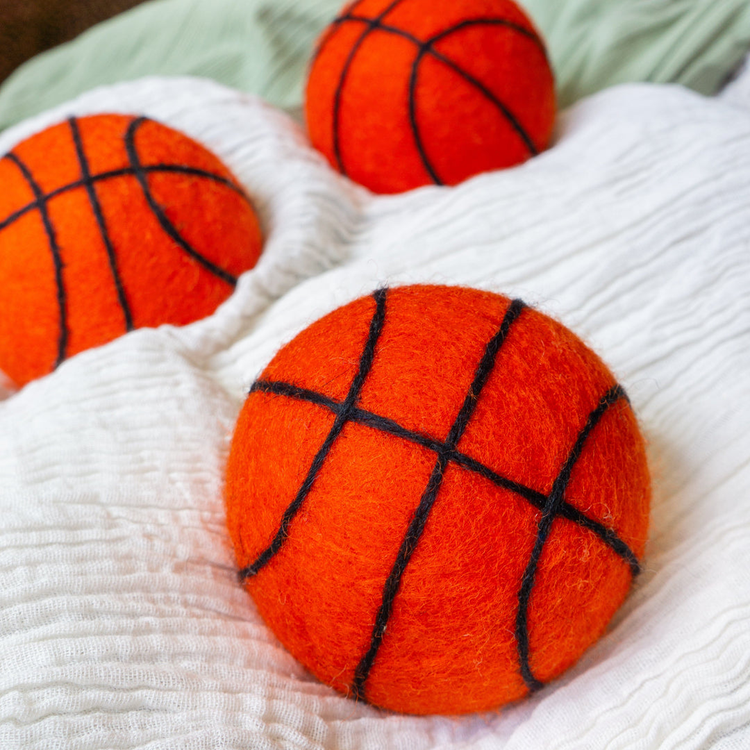 Organic Wool Dryer Balls, Handcrafted Laundry Set, 3 Ct.