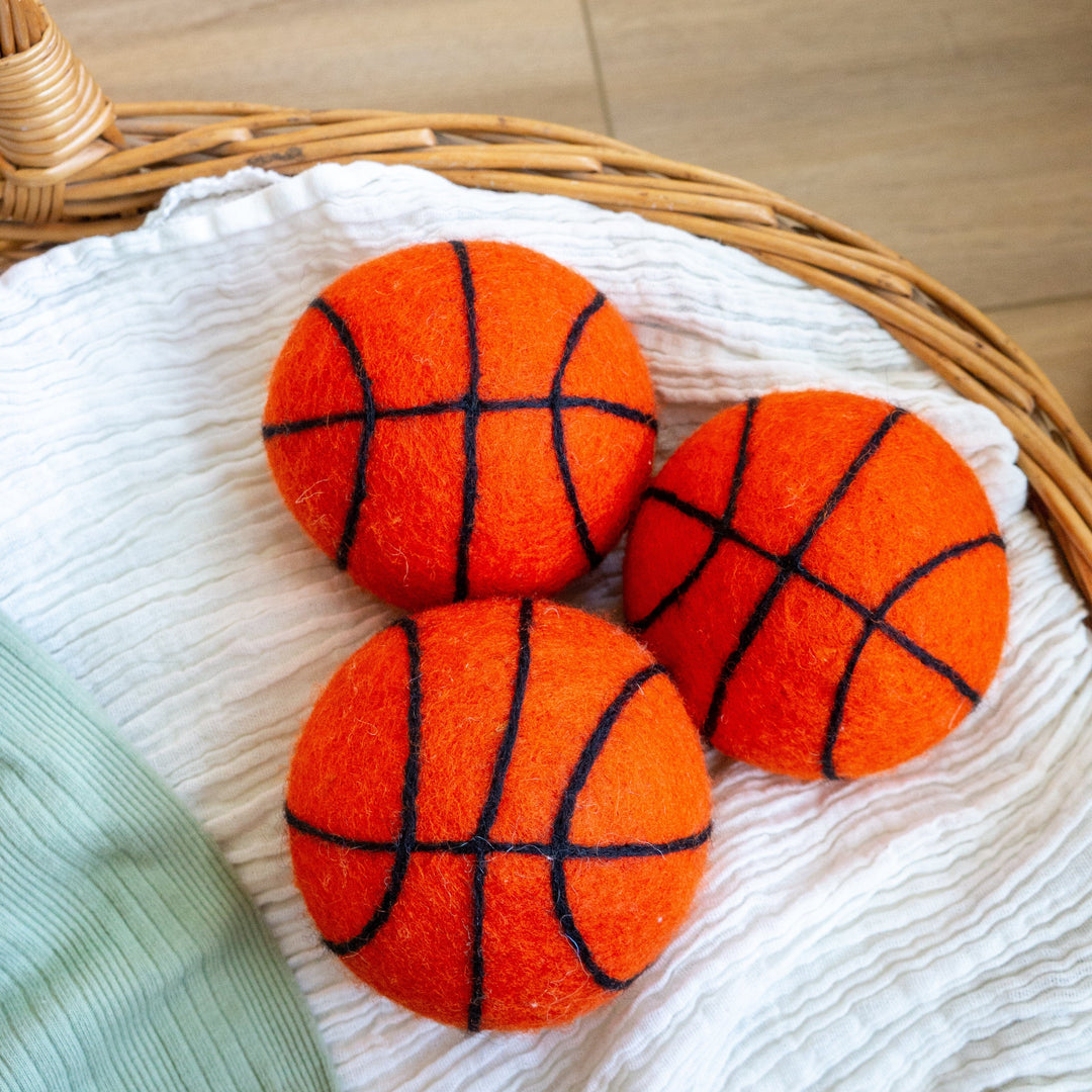 Organic Wool Dryer Balls, Handcrafted Laundry Set, 3 Ct.