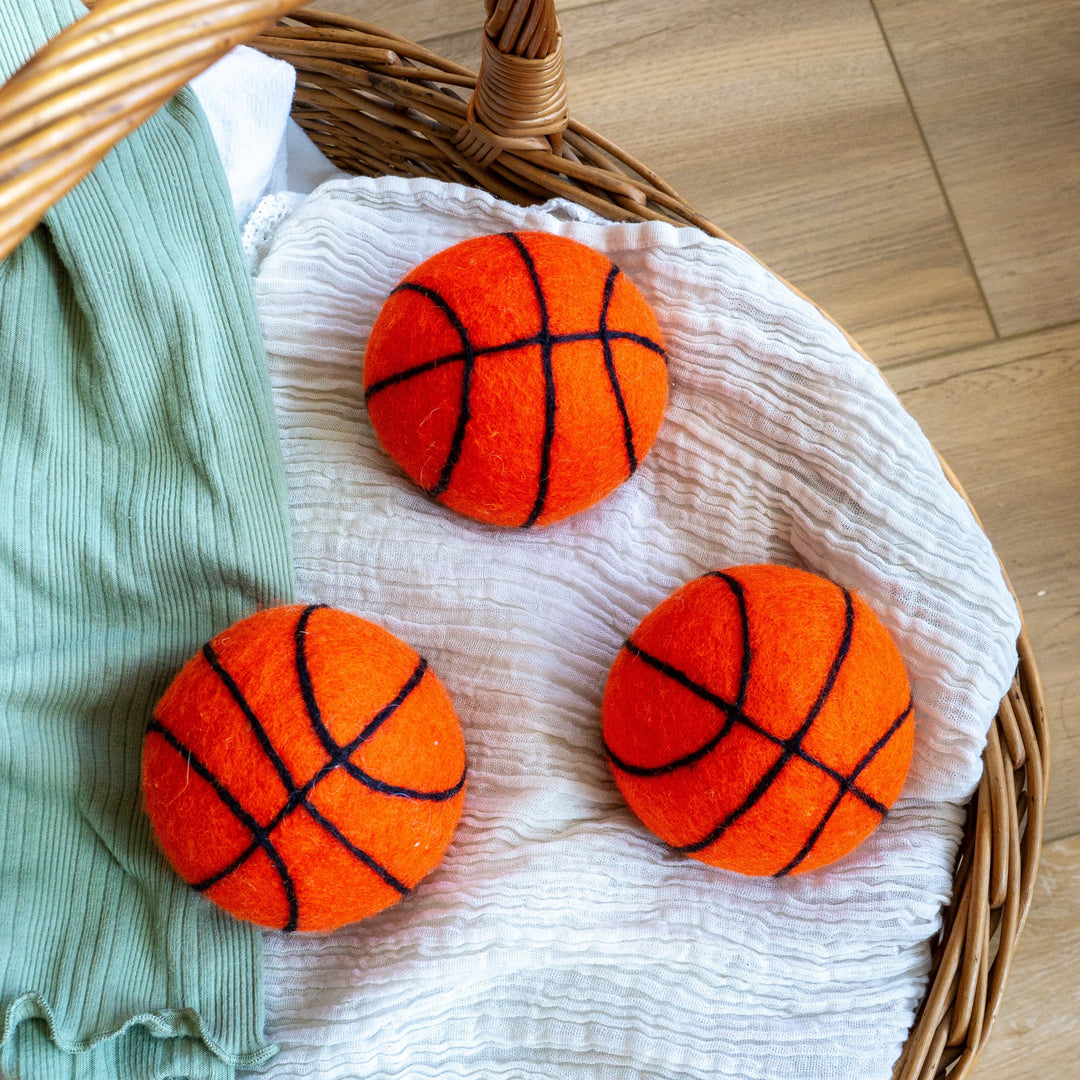 Organic Wool Dryer Balls, Handcrafted Laundry Set, 3 Ct.