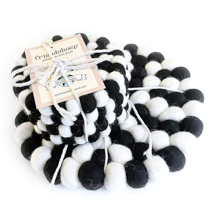 Handcrafted Wool Felt Witch Coasters, 4 Ct.