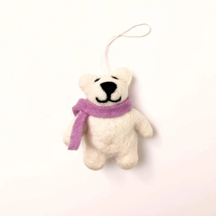 Happy Bears Wool Ornament Set