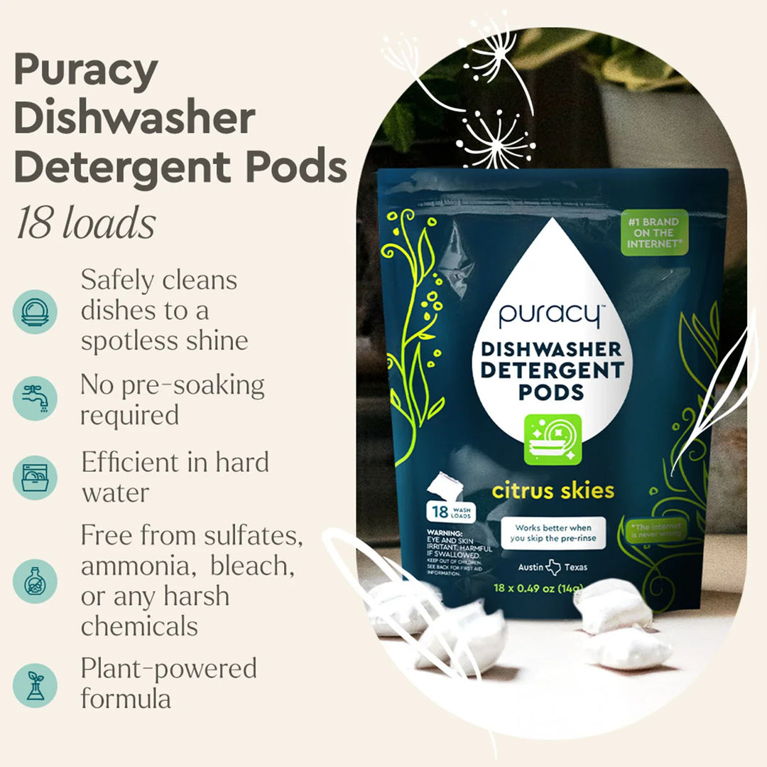 Biodegradable Plant-Based Dishwasher Detergent Pods