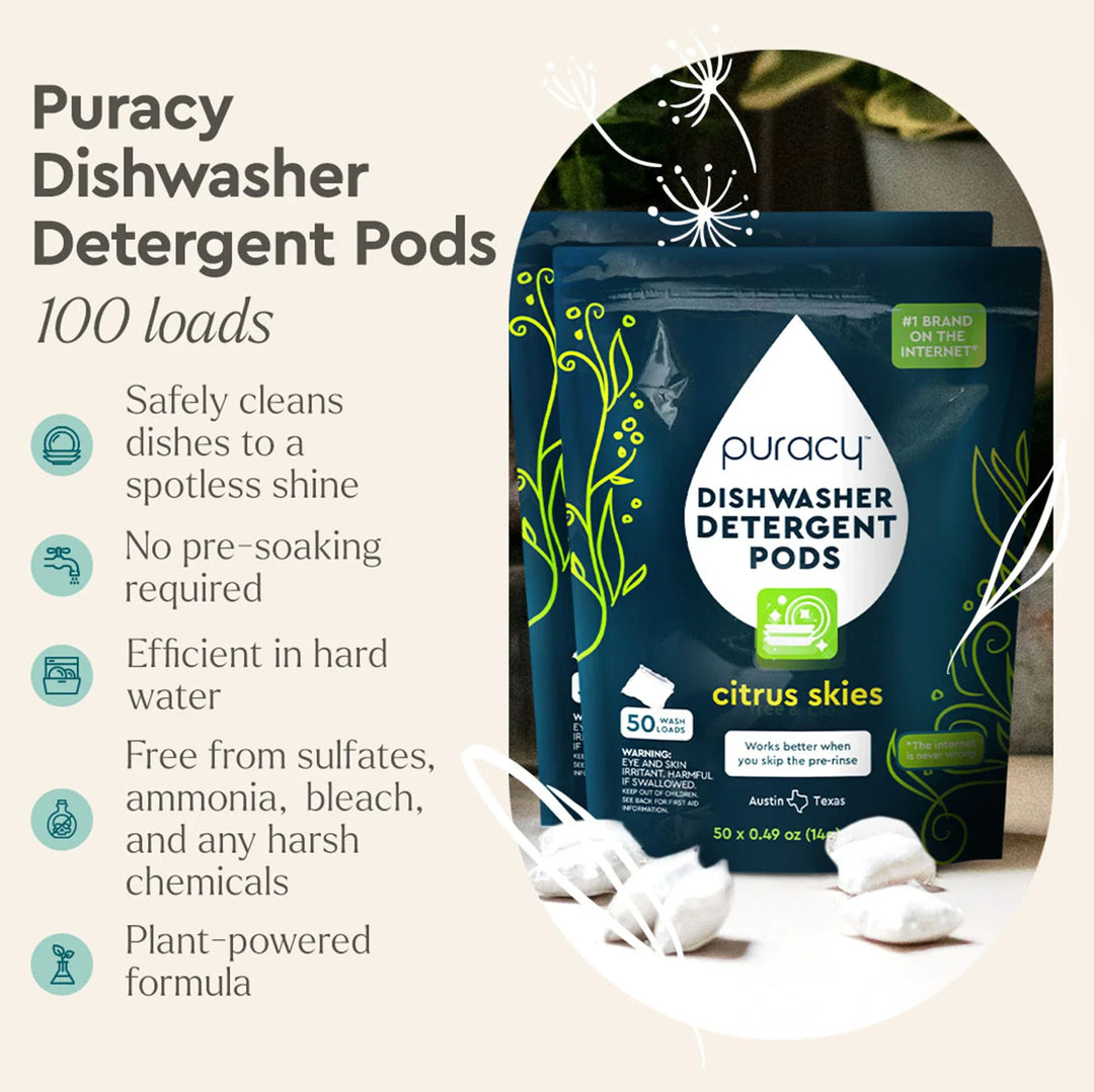 Biodegradable Plant-Based Dishwasher Detergent Pods